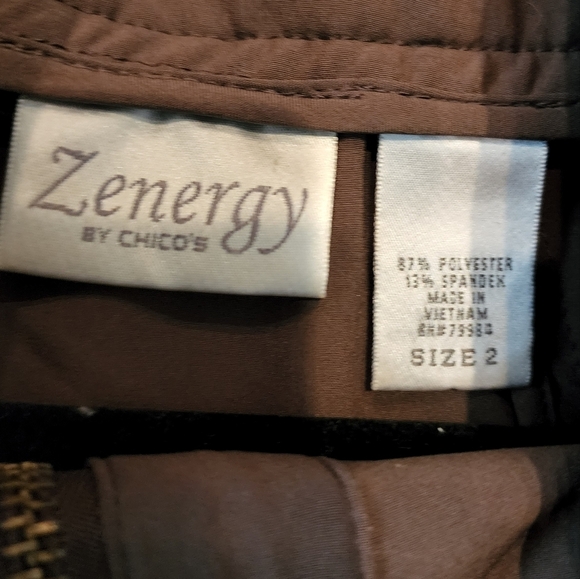 Chico's Zenergy brown tan zip jacket - Picture 2 of 16